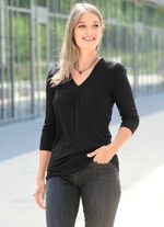 Shirt met decoratieve panelen in 2 kleuren 