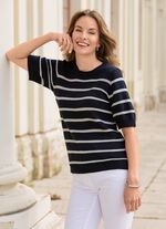 Trui met elegante glitterstrepen 