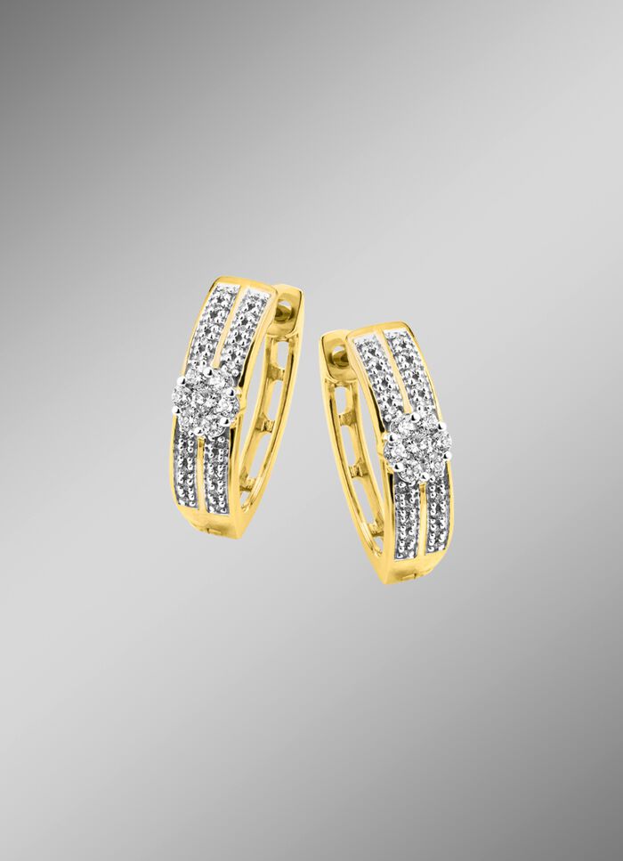 Hoogwaardige oorringen met briljanten en diamanten 