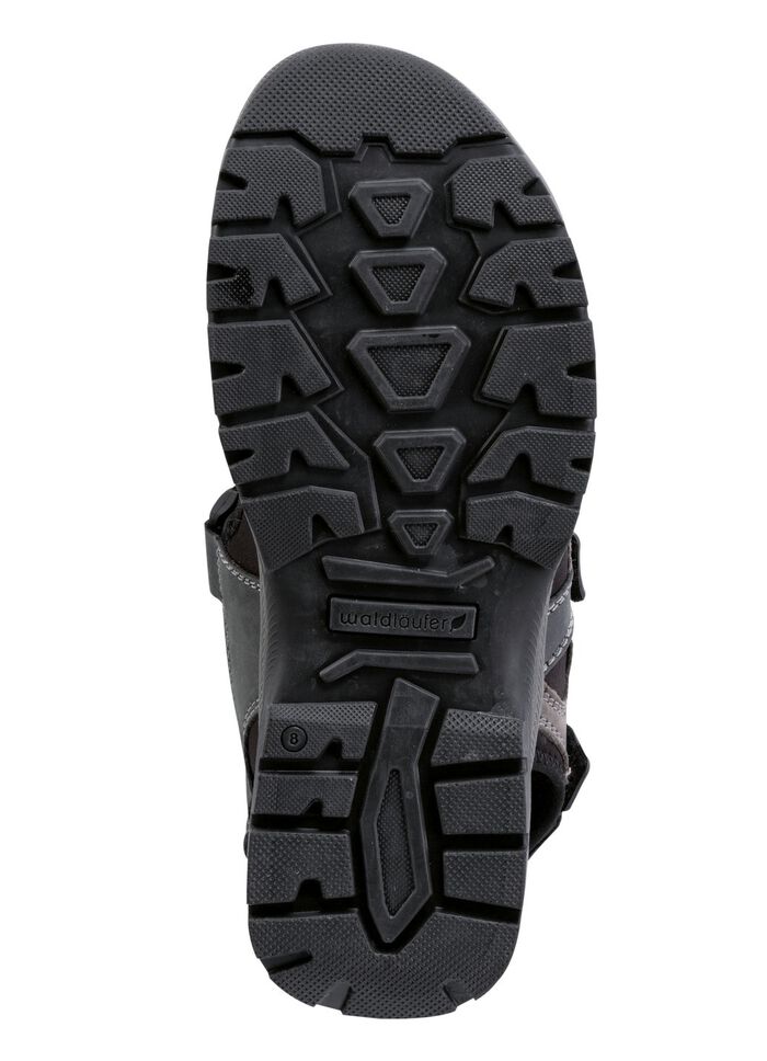 Waldl&auml;ufer trekkingsandaal van nubuckleer BLAUW-GRIJS-ZWART