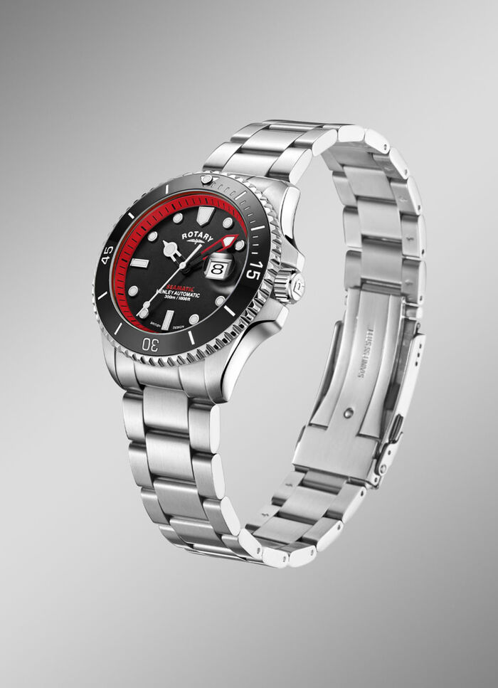 Rotary Henley Seamatic automatisch duikhorloge met roestvrijstalen kast 