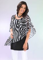 Dubbellaags overhemd met chiffon-sprei 