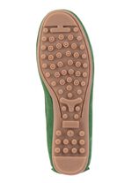 ELENA EDEN mocassinpantoffels gemaakt van soepel rundsu&egrave;deleer GROEN