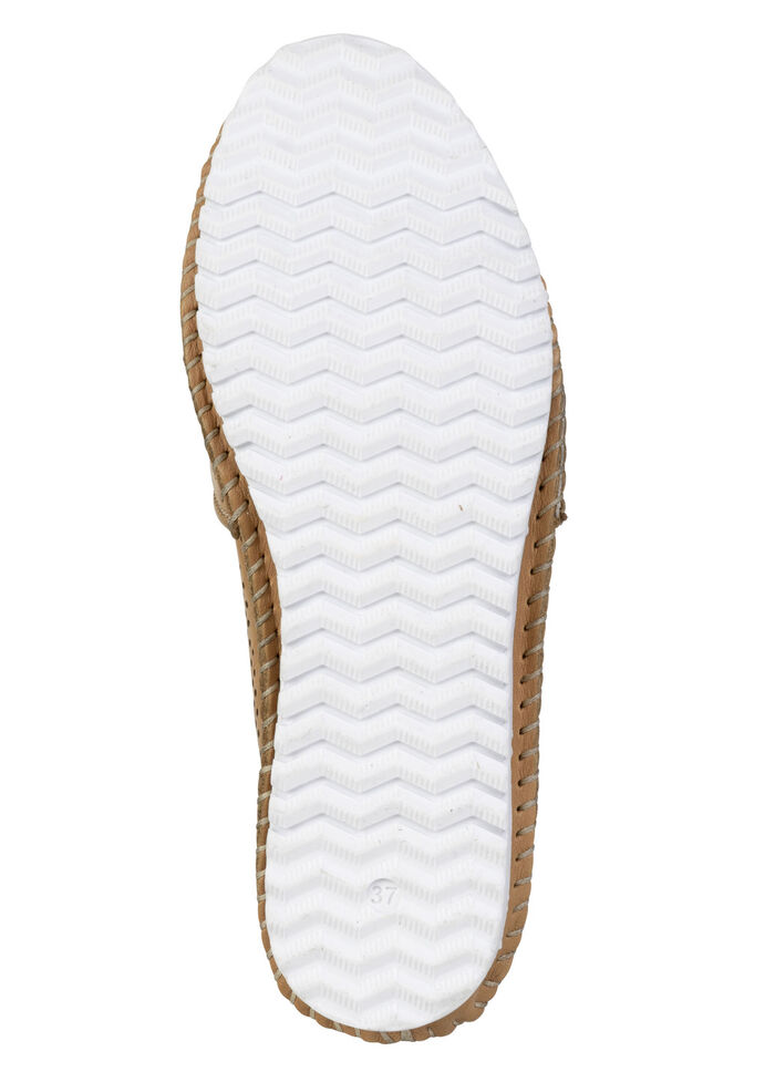 Andrea Conti, zomerse damespantoffels, breedte G, met uitneembaar voetbed COGNAC