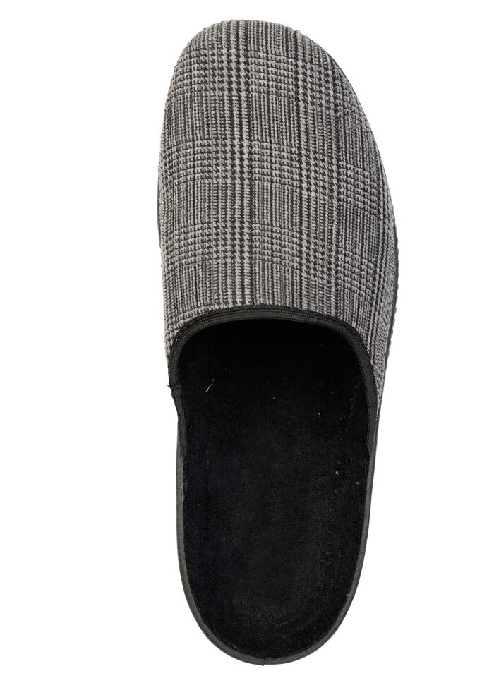 Klassieke herenpantoffels met anatomisch gevormd voetbed GRAU