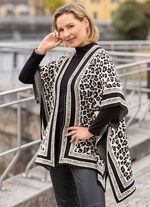 Poncho in jacquardmotief 