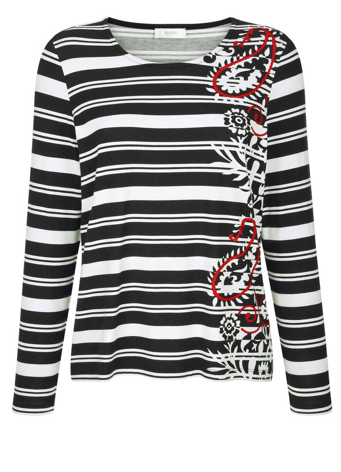 Shirt met rode kleuraccenten 