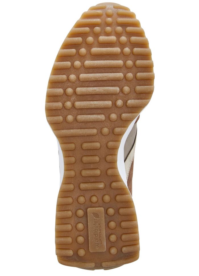 Waldl&auml;ufer sneakers met brutale glitterapplicaties TAUPE-GOUD