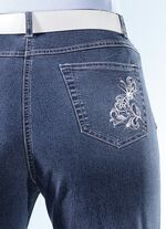 7/8 jeans met bloemenborduursel 