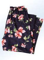 Culottes met een prachtig bloemdessin ZWART-KORAAL