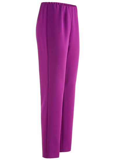 Enkellange broek met een getailleerde tailleband 