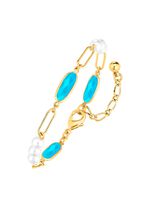 Sieradenset, 3-delig, van messing met kristalstenen 