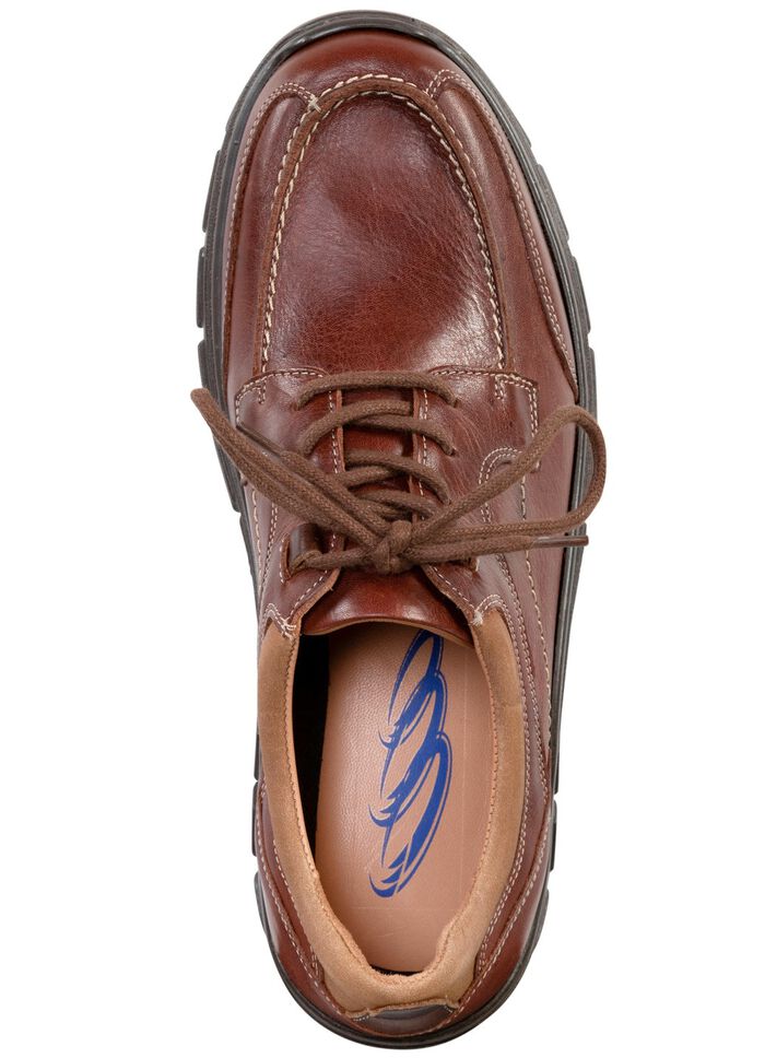 Veterschoen met contrasterende inzetstukken BRUIN