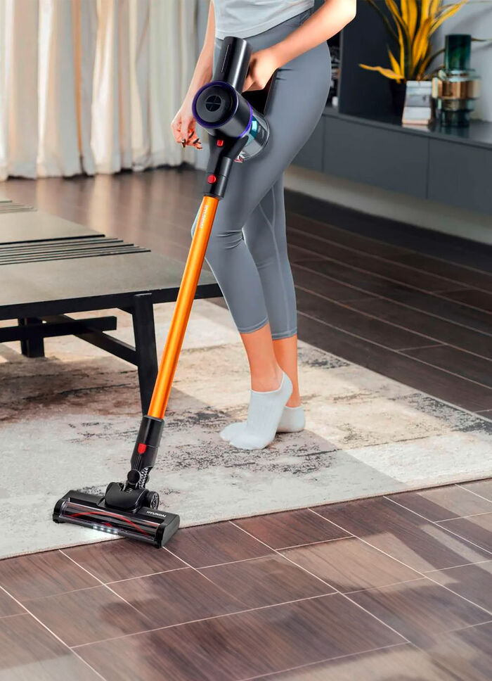 Draadloze stofzuiger ORANJE-ROOD-ZWART