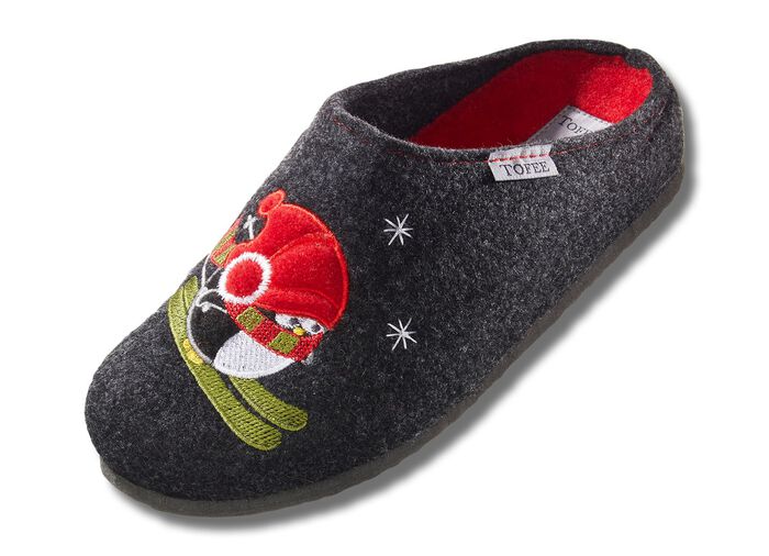 Pantoffels van wolvilt 