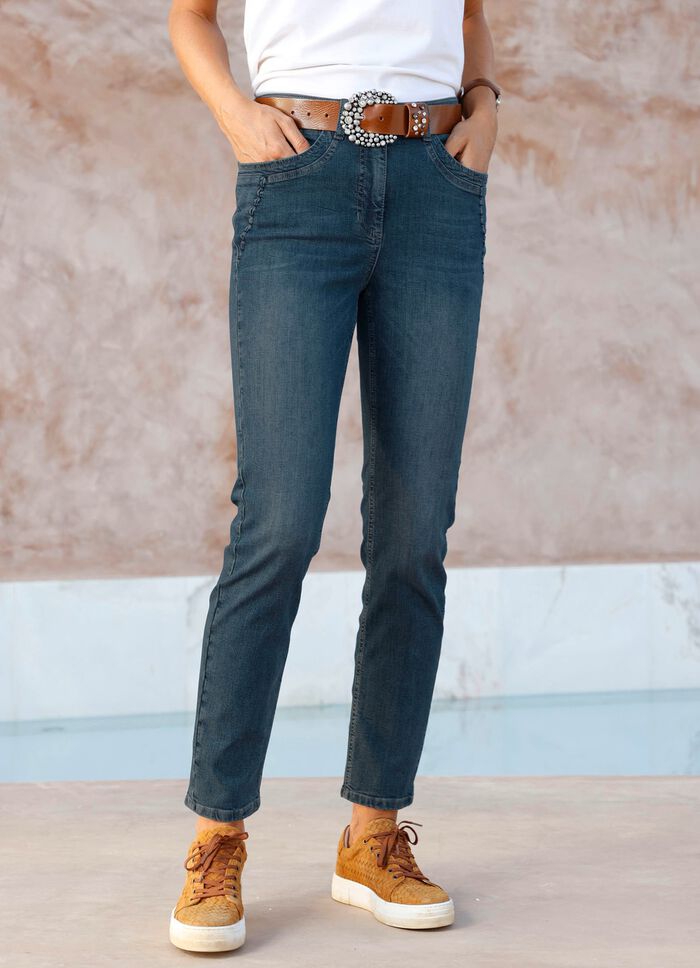 Jeans met trendy wassing 