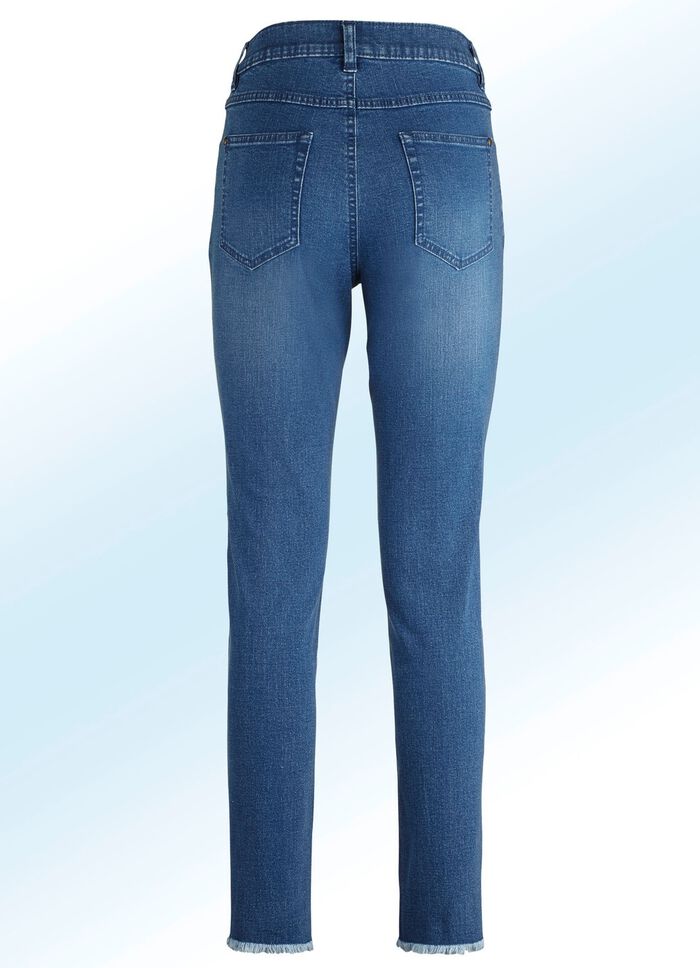 Enkellange jeans in 5-pocket-model 