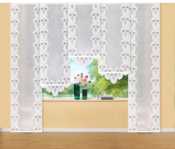 Prachtig schuifgordijn met een rechte afwerking 