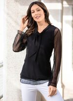 2-delige set bestaande uit shirt en tanktop ZWART