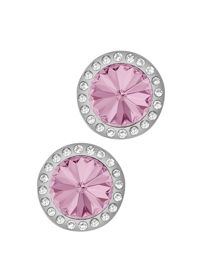 Oorstekers met Swarovski&reg; kristallen in roze 