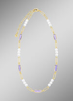 Sieradenset, 3-delig, van messing met kristalstenen 