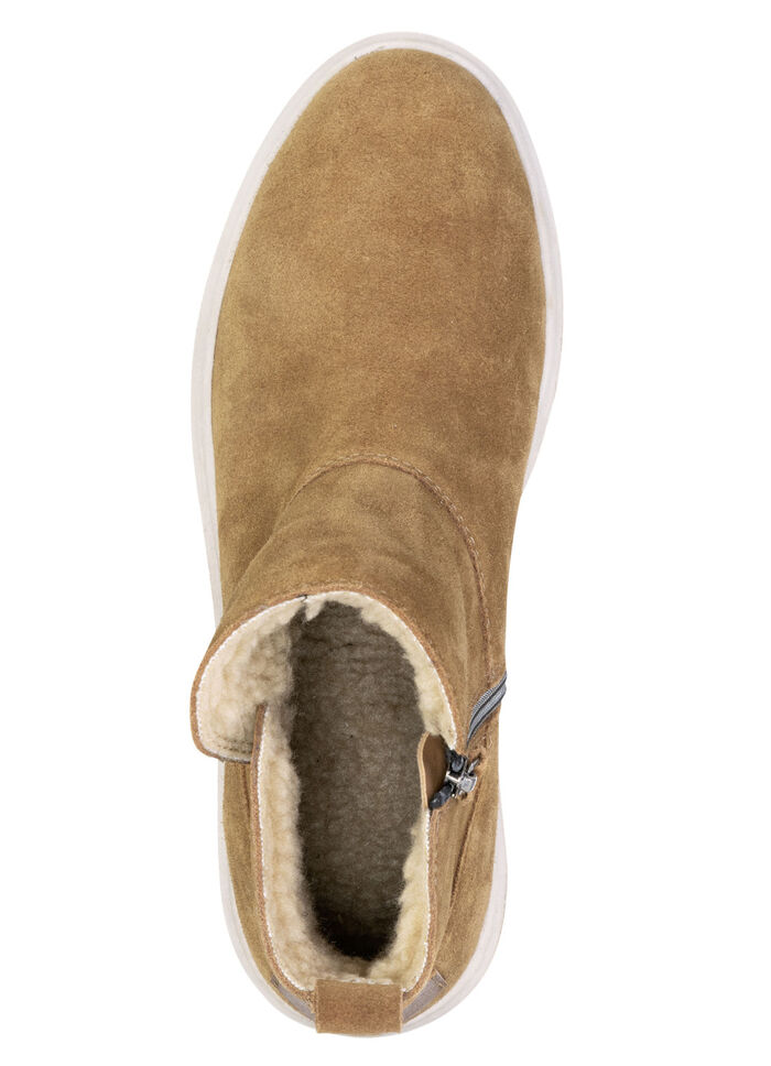 ELENA EDEN, warme dames enkellaarsjes, winterschoenen, breedte H, met uitneembaar voetbed BRUIN