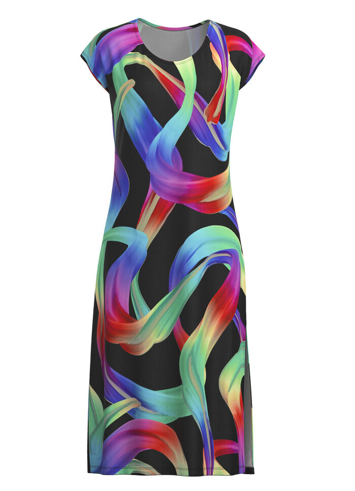 Jurk met een schitterend kleurenprintontwerp 