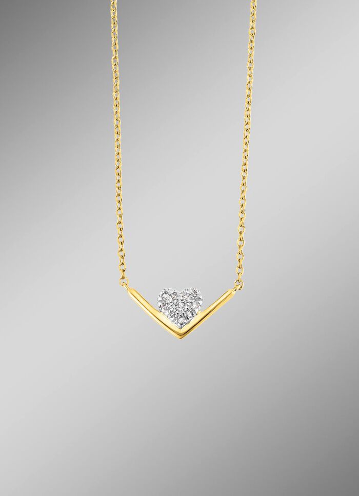 Stevig collier met diamanten 