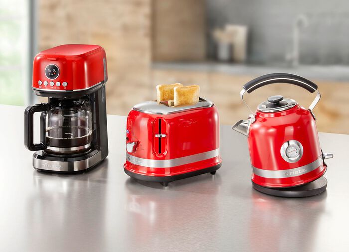 Ariete moderna ontbijtserie in retrodesign ROOD