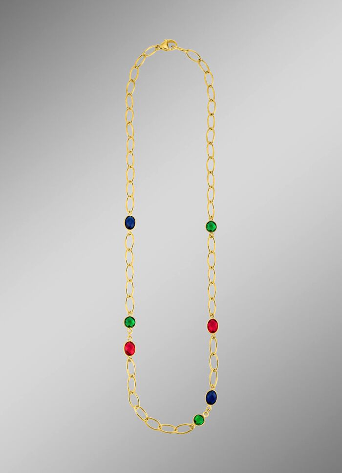 Kleurrijke elegantie: ketting met kwarts in verschillende kleuren 