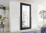 Moderne en elegante kledingkast WIT-GRAFIET