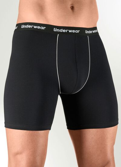 Vijfdelige set boxershorts met elastische tailleband 