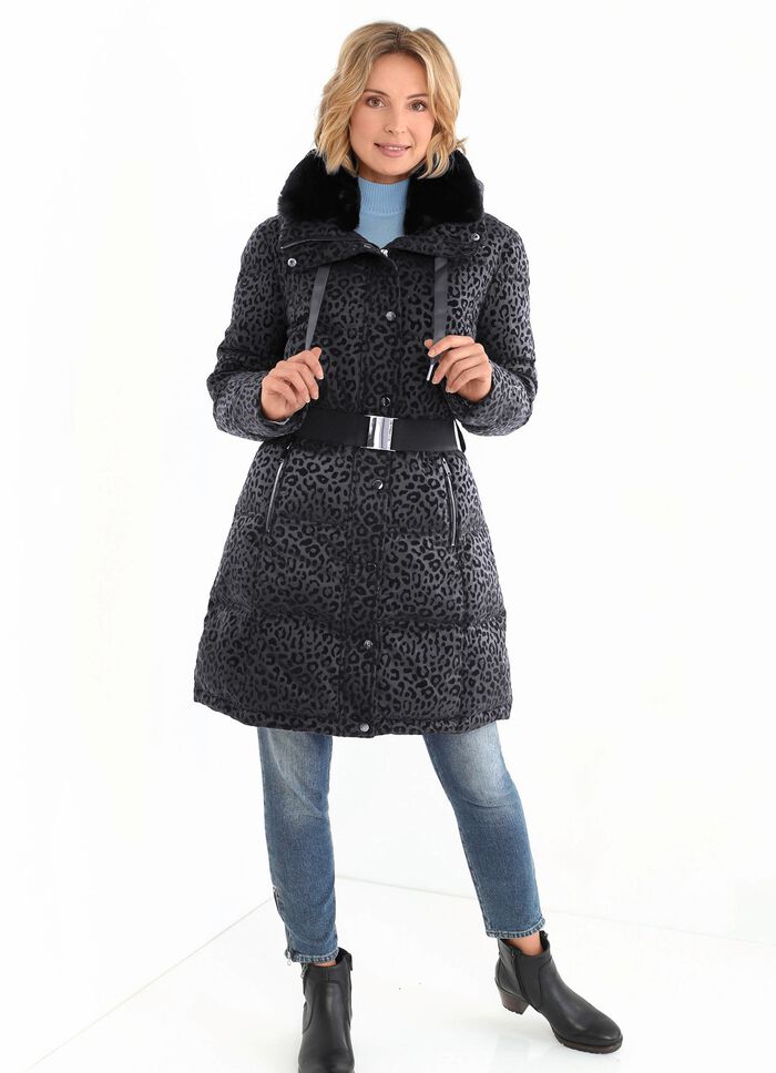 Korte jas met stretchriem 