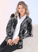 Vest in grafische look met plastic effect 