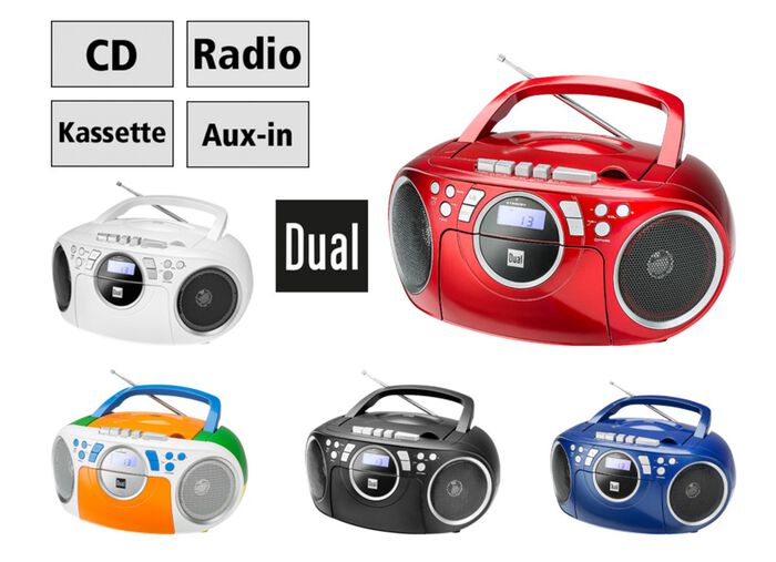 Dubbele P70 CD/radio/cassettespeler MULTICOLOR