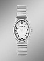 Parakwarts dameshorloge met roestvrijstalen kast