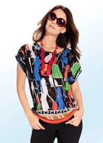 Kleurrijke tuniek met kattenmotief 