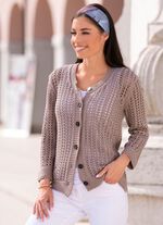 Vest in mesh-look TAUPE