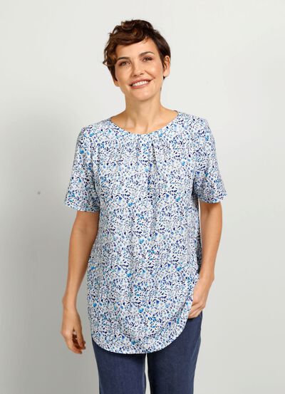 Slip-on blouse met bloemenprint 