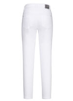 Elegante jeans met effectieve strasssteentjes WIT