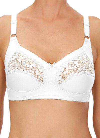 Naturana 2-pack bh met kant in de bovencups 