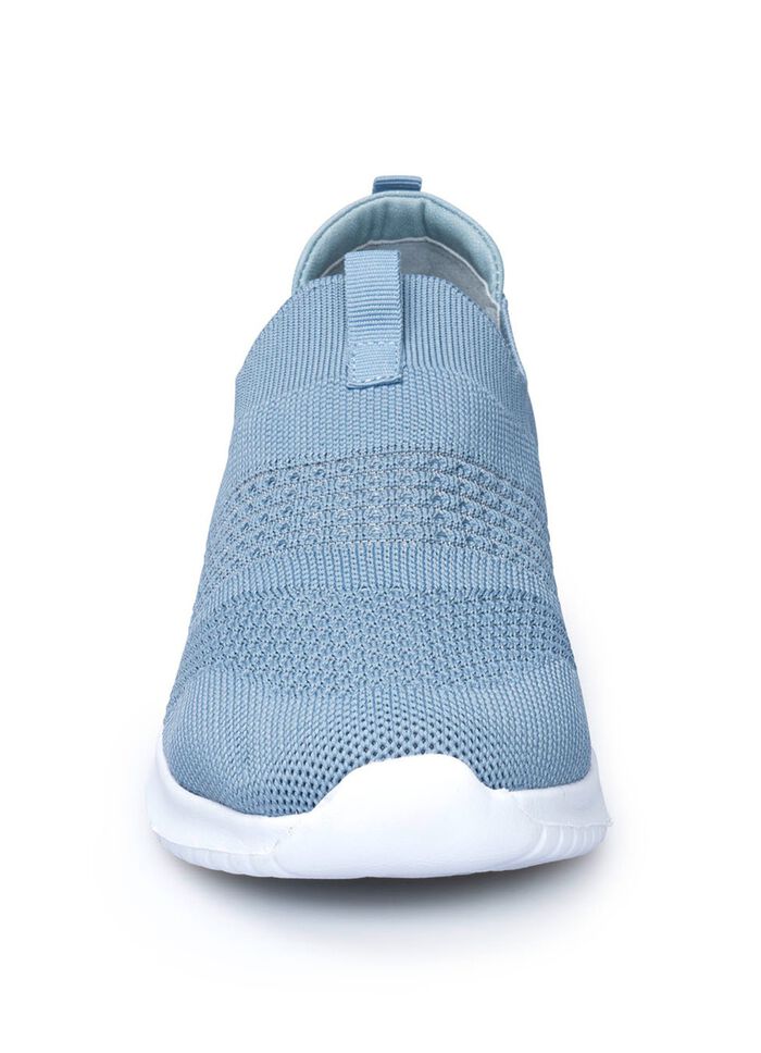 Vederlichte Flexi damesschoen in comfortabele breedte G ROOKBLAUW