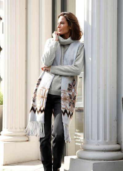 Lang vest met franjes 