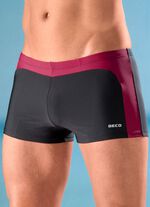 Set van twee zwembroeken met gekleurde inzetstukken 