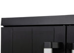Garage gereedschapskast met houten lamelleneffect ZWART