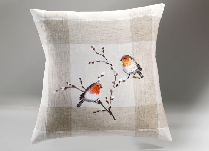 Tafel- en kamerdecoratie met roodborstjemotief 