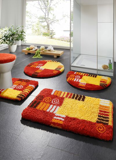 Badkamerset met antislip latex achterkant 