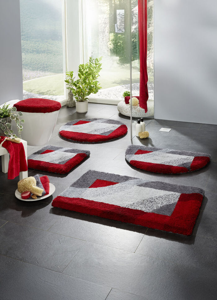 Superzachte badkamerset van Grund GRIJS-ROOD