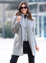 Korte jas in 2 kleuren GRIJS LICHTGRIJS GEVLEKT