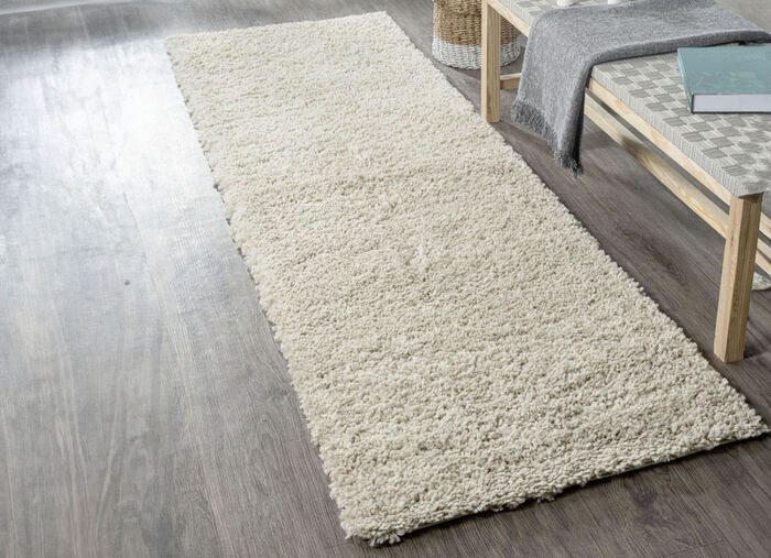 Fantastisch donzige bruggen en tapijten in shaggy kwaliteit BEIGE